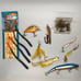 Vintage Lot of Fishing Lures Worms Hooks and Sinkers