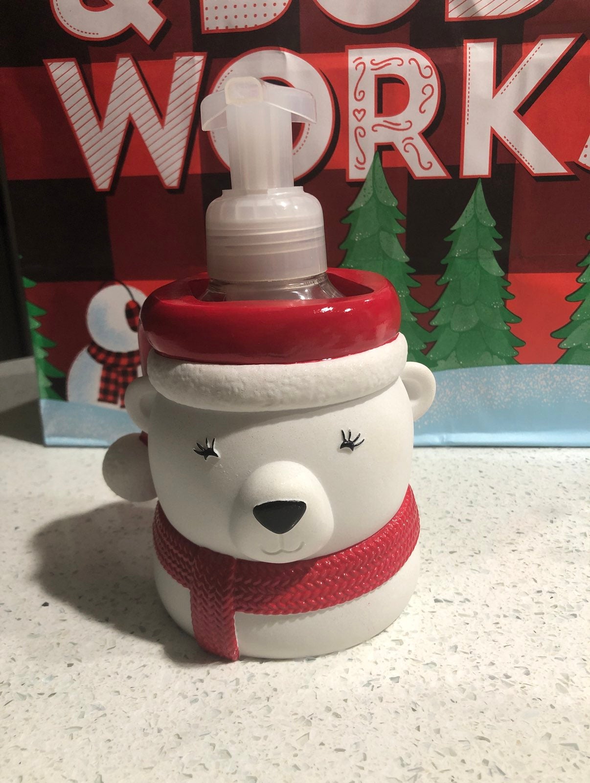 Bath and Body works Santa Bear Soap Holder