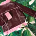 RETRO CHICRevolve Asos Gorgeous Fur Trim Aviator Jacket in Burdundy & Pink