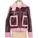RETRO CHICRevolve Asos Gorgeous Fur Trim Aviator Jacket in Burdundy & Pink