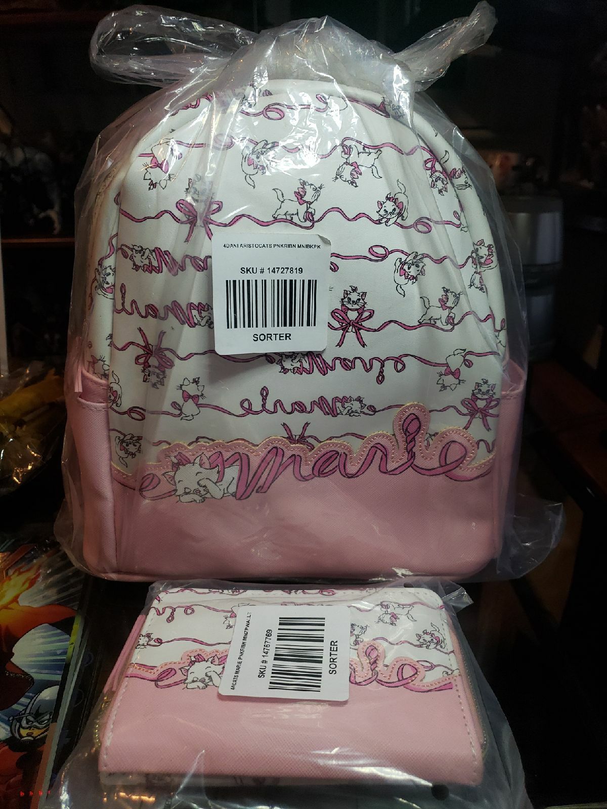 DANIELLE NICOLE DISNEY THE ARISTOCATS MARIE PINK RIBBON MINI BACKPACK