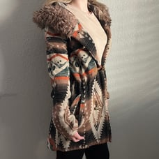Aztec Wool Coat Jacket