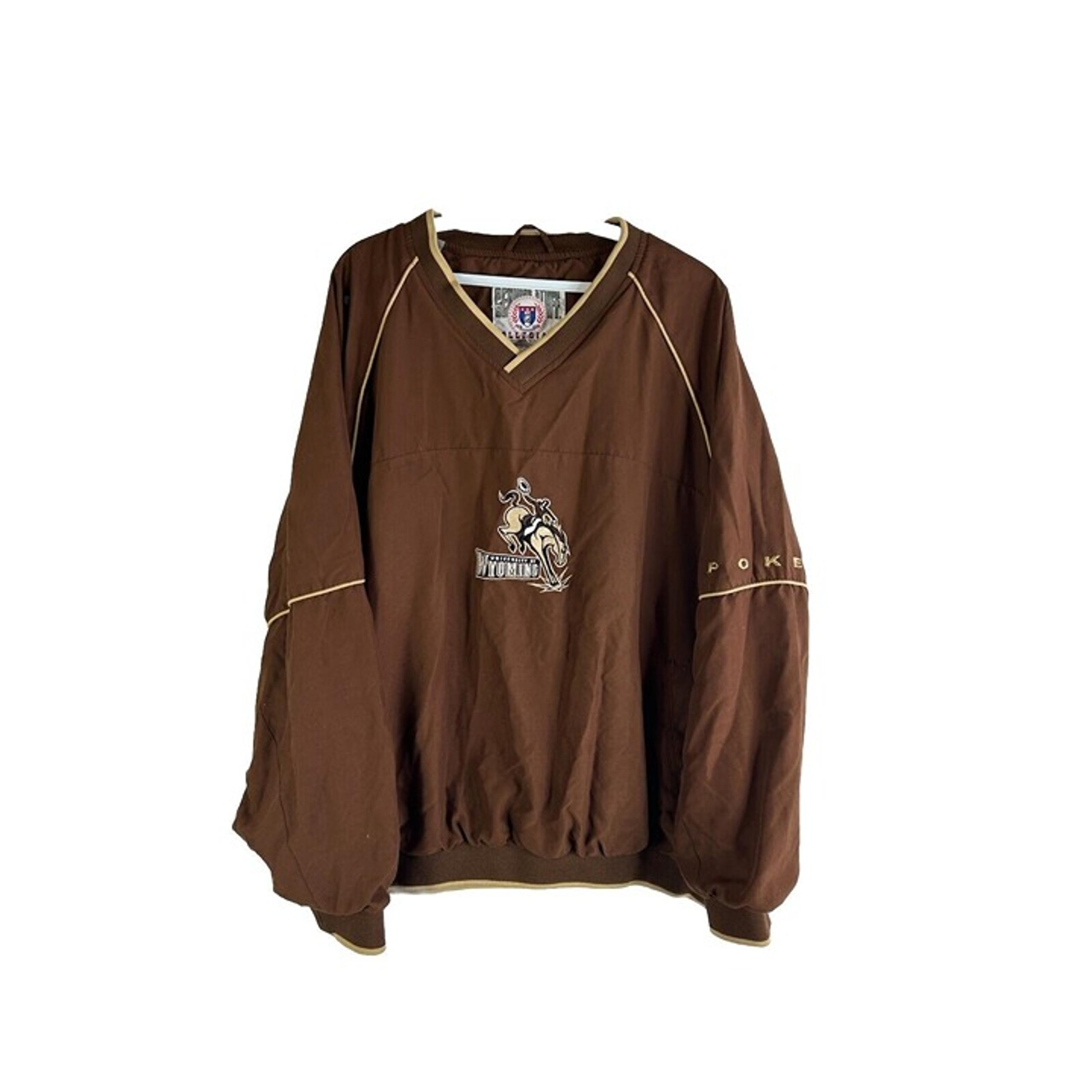 Vintage 90s Mens XL University of Wyoming Horse Stitched Windbreaker Jacket