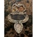 Amy Kahn Russel Moss Agate, Pearl, and Copper Pendant/Brooch