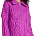 Women's For Love & Lemons Purple Cable Knit Sweater XXS
