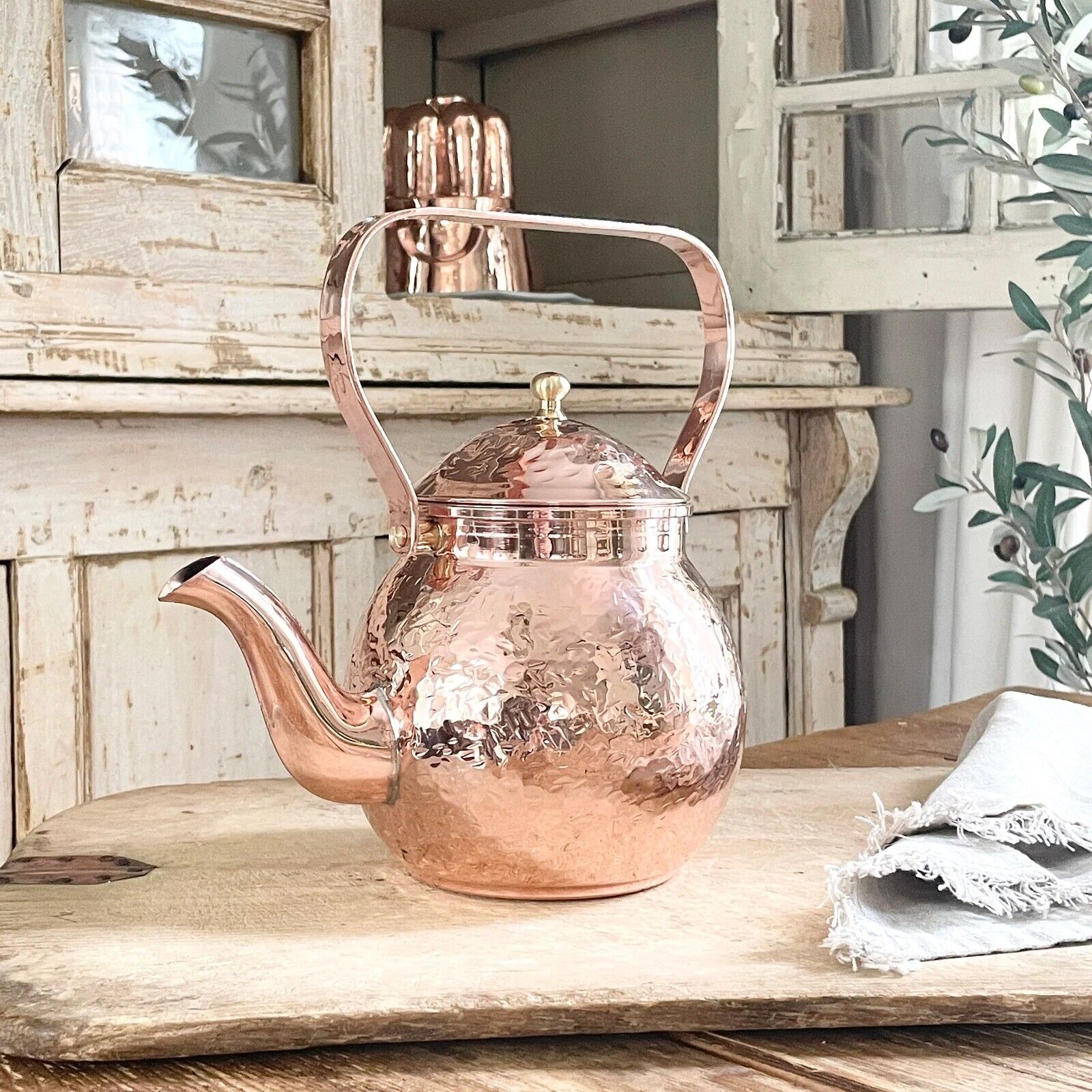 NEW! GORGEOUS COPPER TEAPOT sold by ANTHROPOLOGIE - VINTAGE-INSPIRED