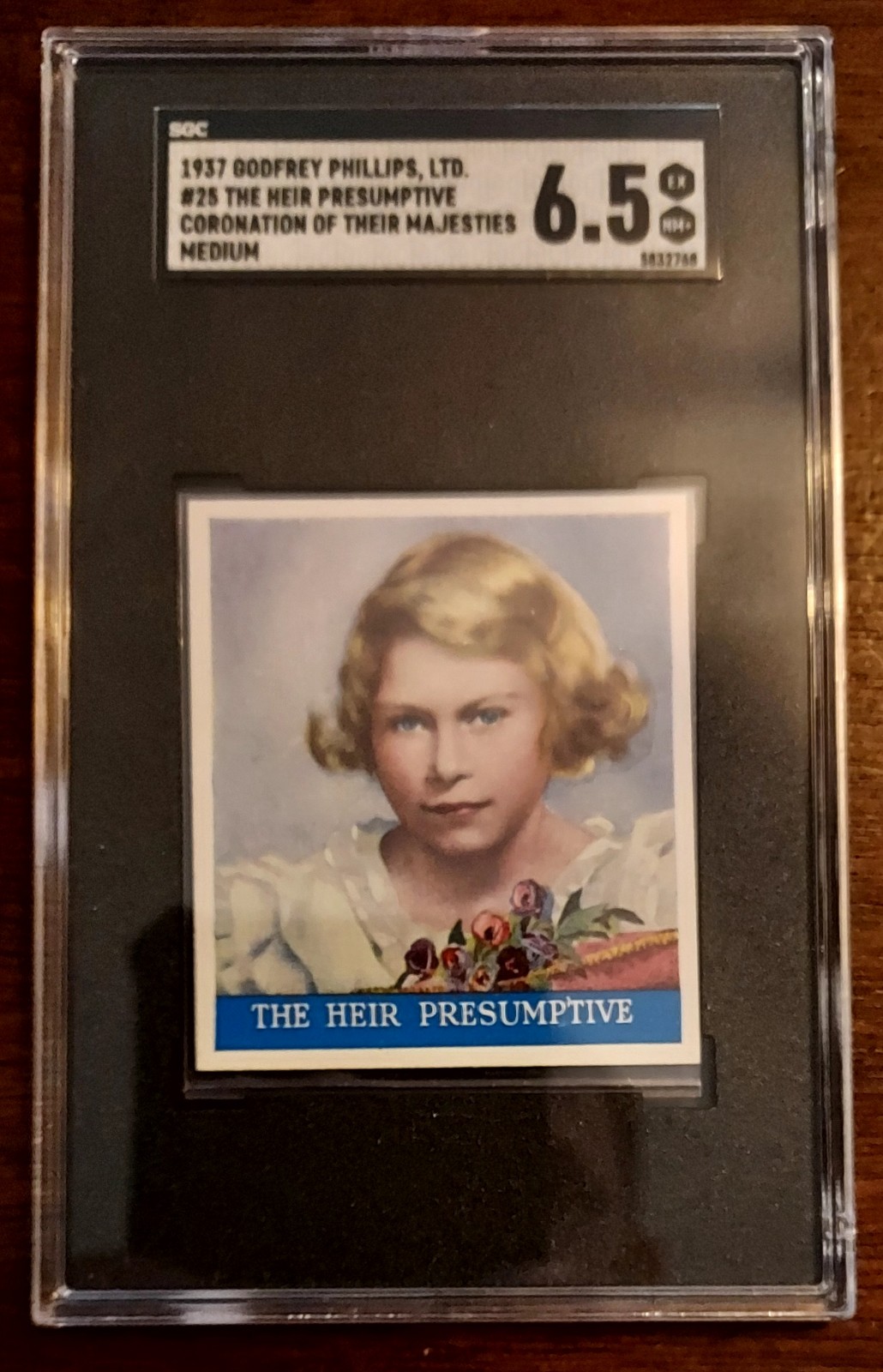 1937 Godfrey Phillips, LTD Queen Elizabeth, SGC 6.5! Heir Presumptive - Perfect