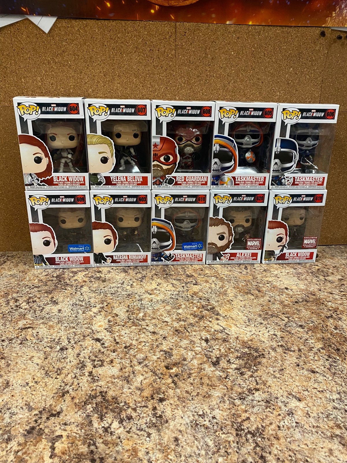 Marvel Black Widow Complete Funko Set