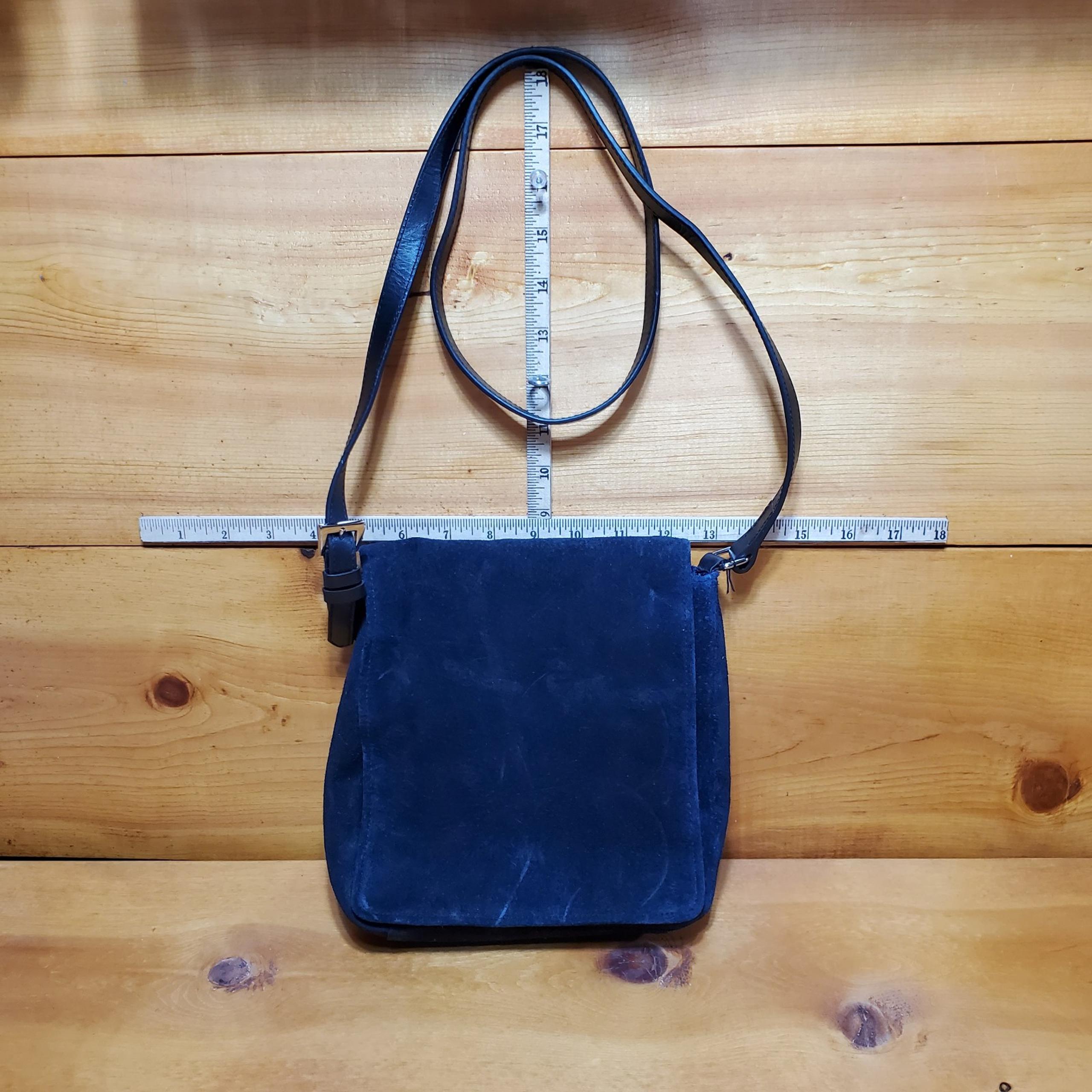 Vintage Dark Blue Wilson Leather Maxima Satchel Handbag Crossbody
