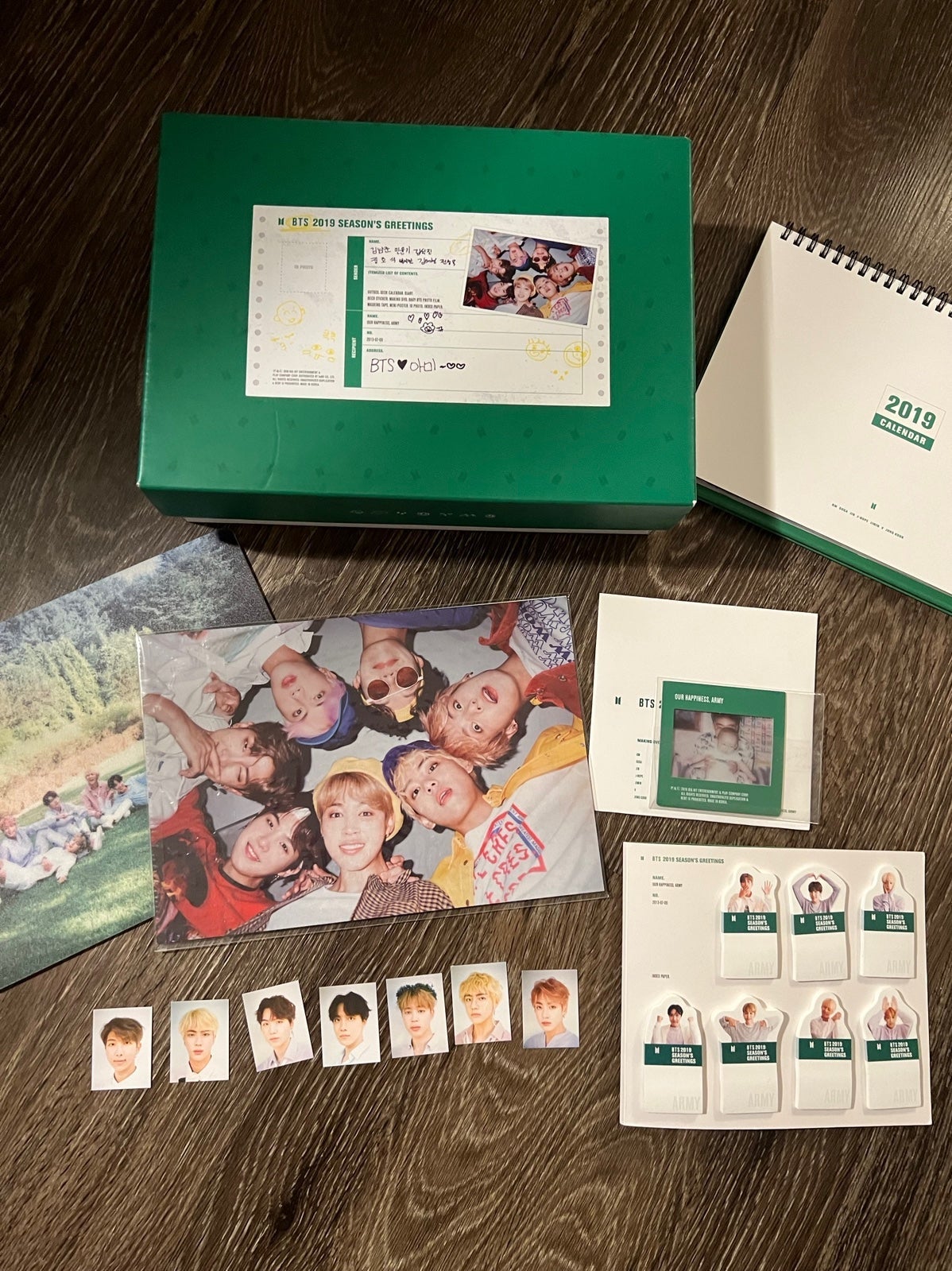 bts 2019 membership kit + baby taehyung photocard!!!