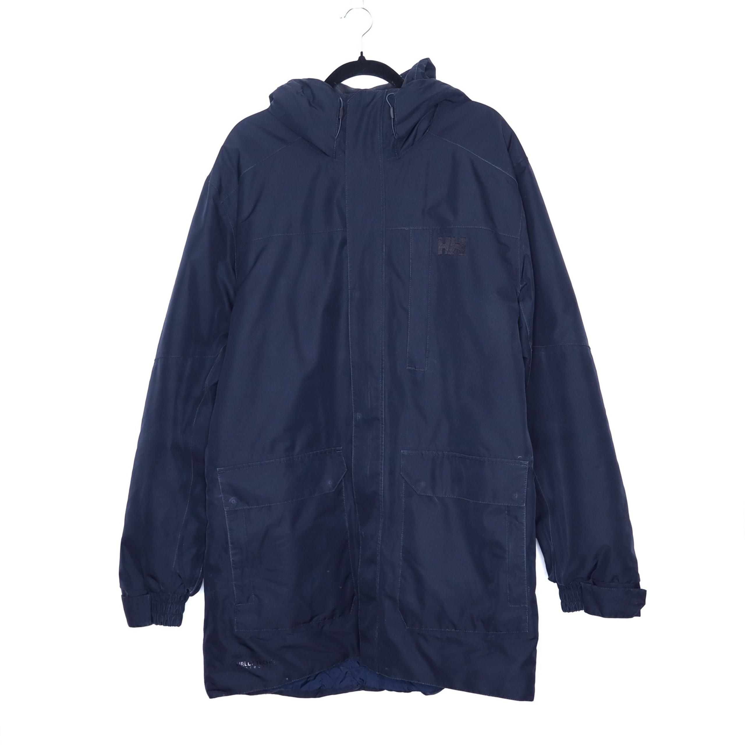 HELLY HANSEN Dublin Parka Navy Blue Full Zip Hooded Winter Waterproof Men's 2XL