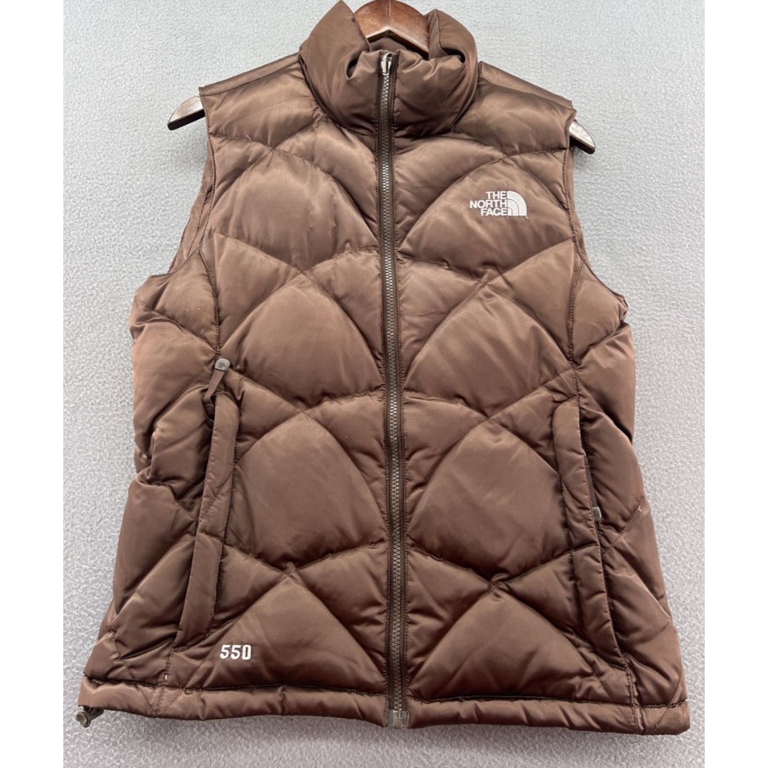 Vtg North Face Nuptse Vest Womens Medium Brown 550 Down Insulated Puffer