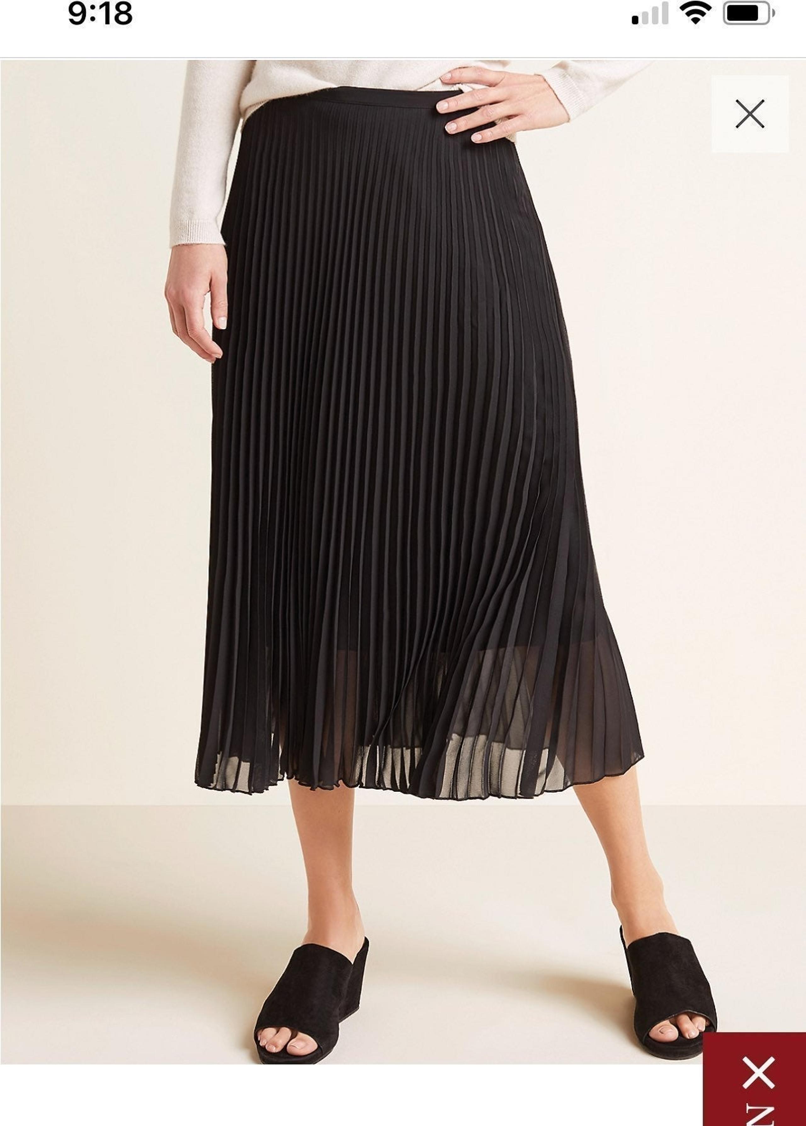 Garnet Hill Gray Accordion Pleated Skirt