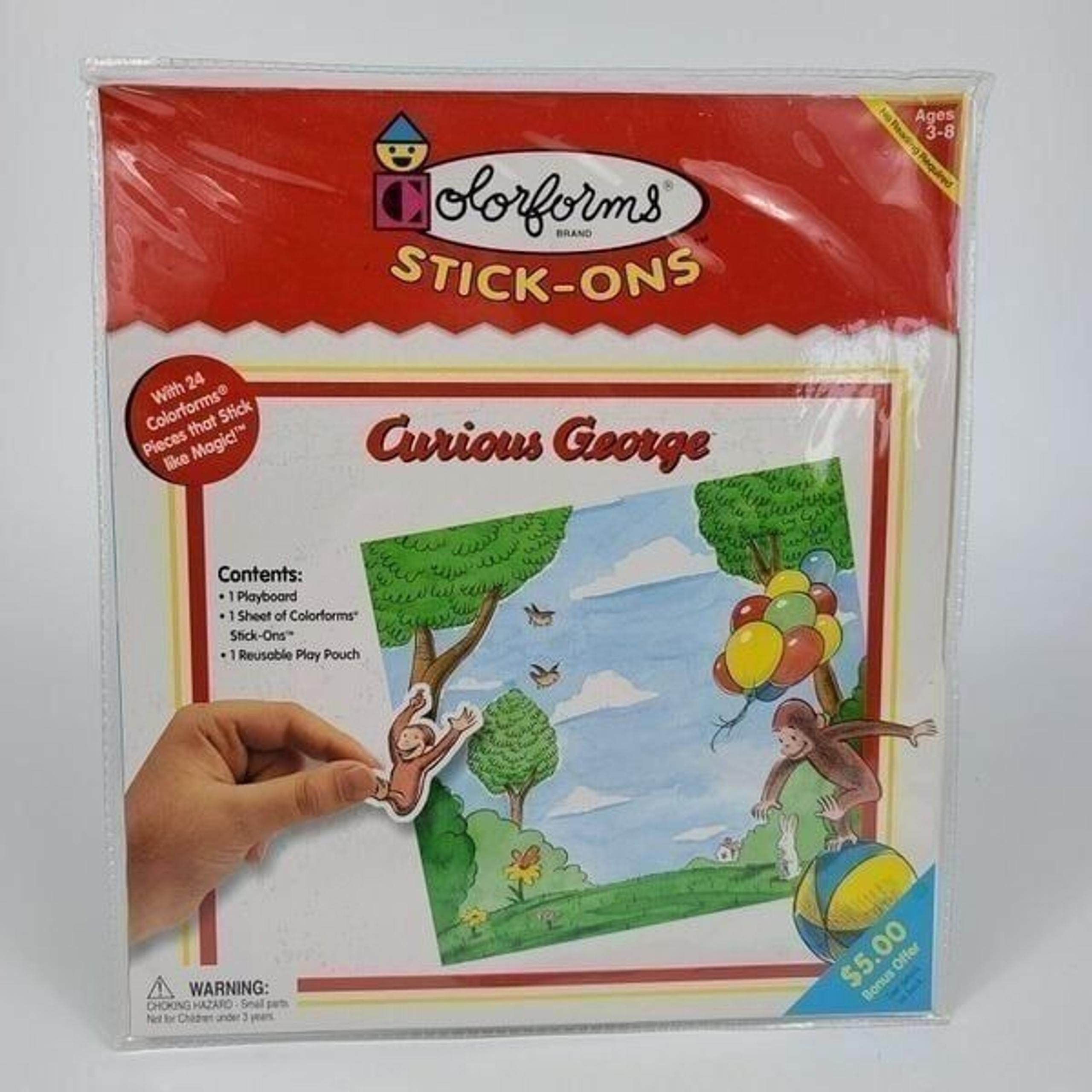 Curious George Adventure Set Rare 2001 Promo Item Universal Studios - Colorforms