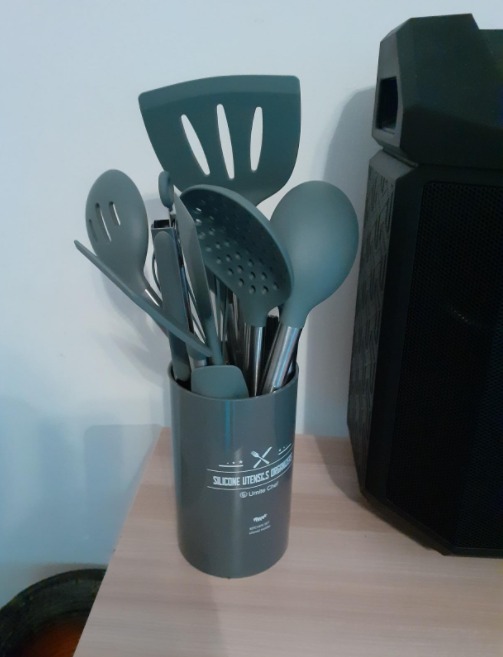 15pcs Silicone Cooking Utensil Set Chef Kitchen Utensils Non-stick Heat Resistan