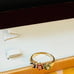 14k genuine flower ring size 5