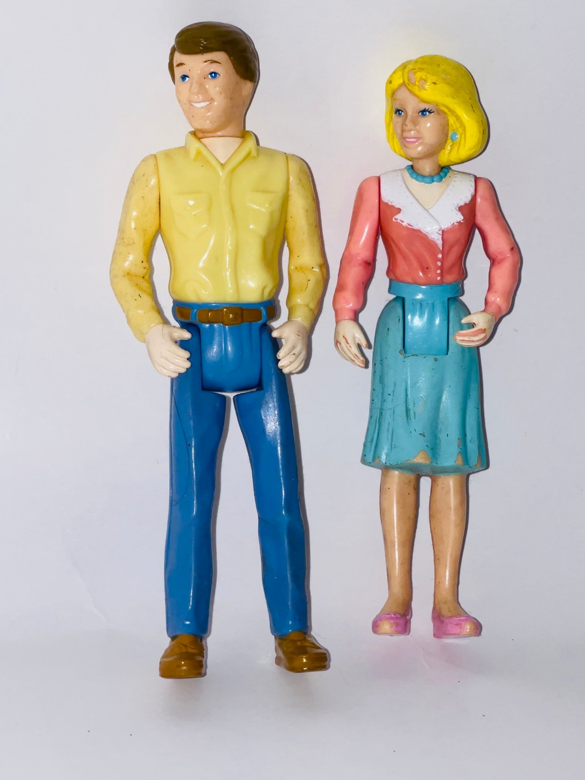 Playskool Dollhouse Parents Mom & Dad Doll Figures People Mother Father Dolls