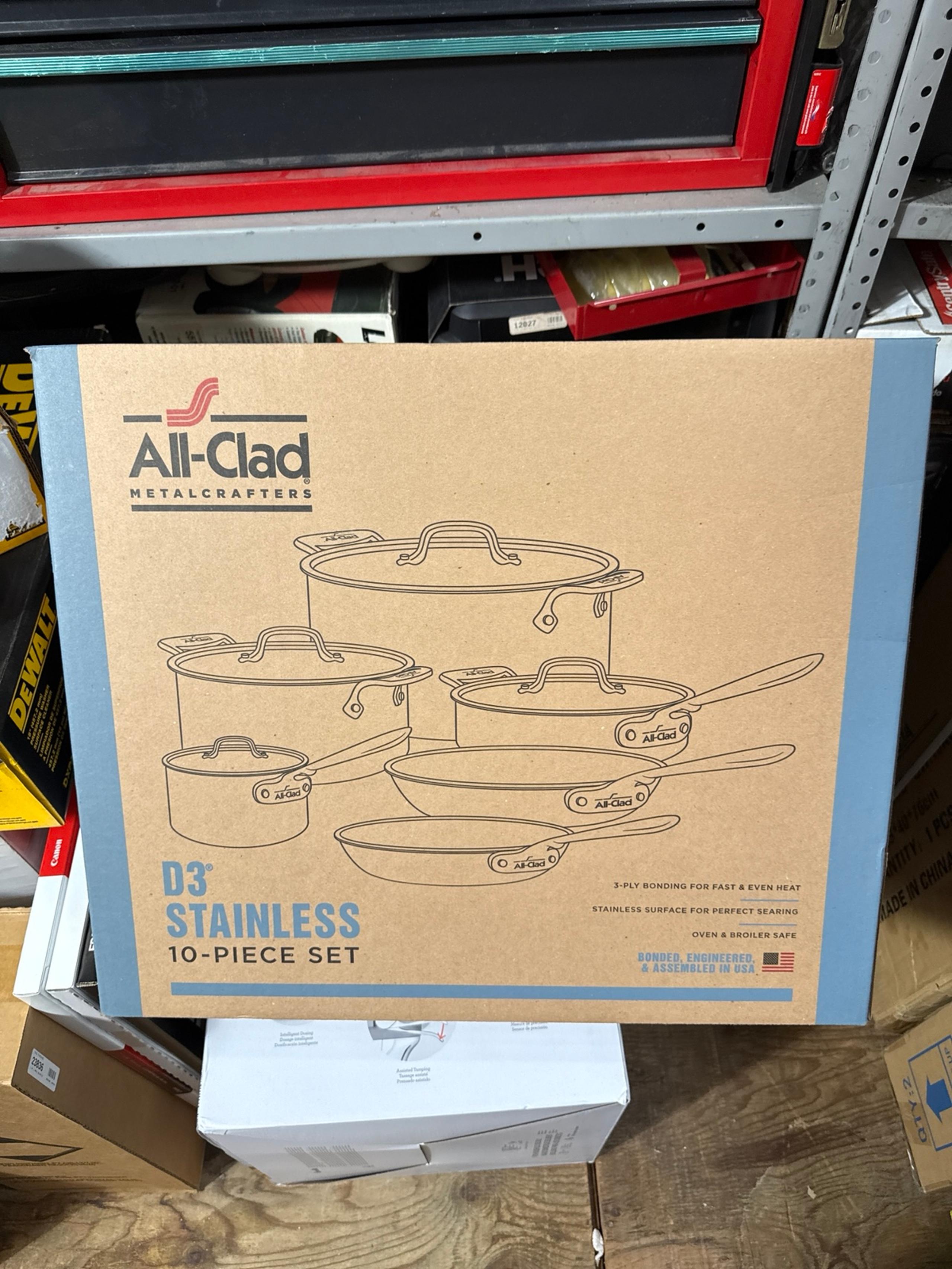 All-Clad All Clad D3® Tri-Ply Stainless-Steel 10-Piece Cookware Set