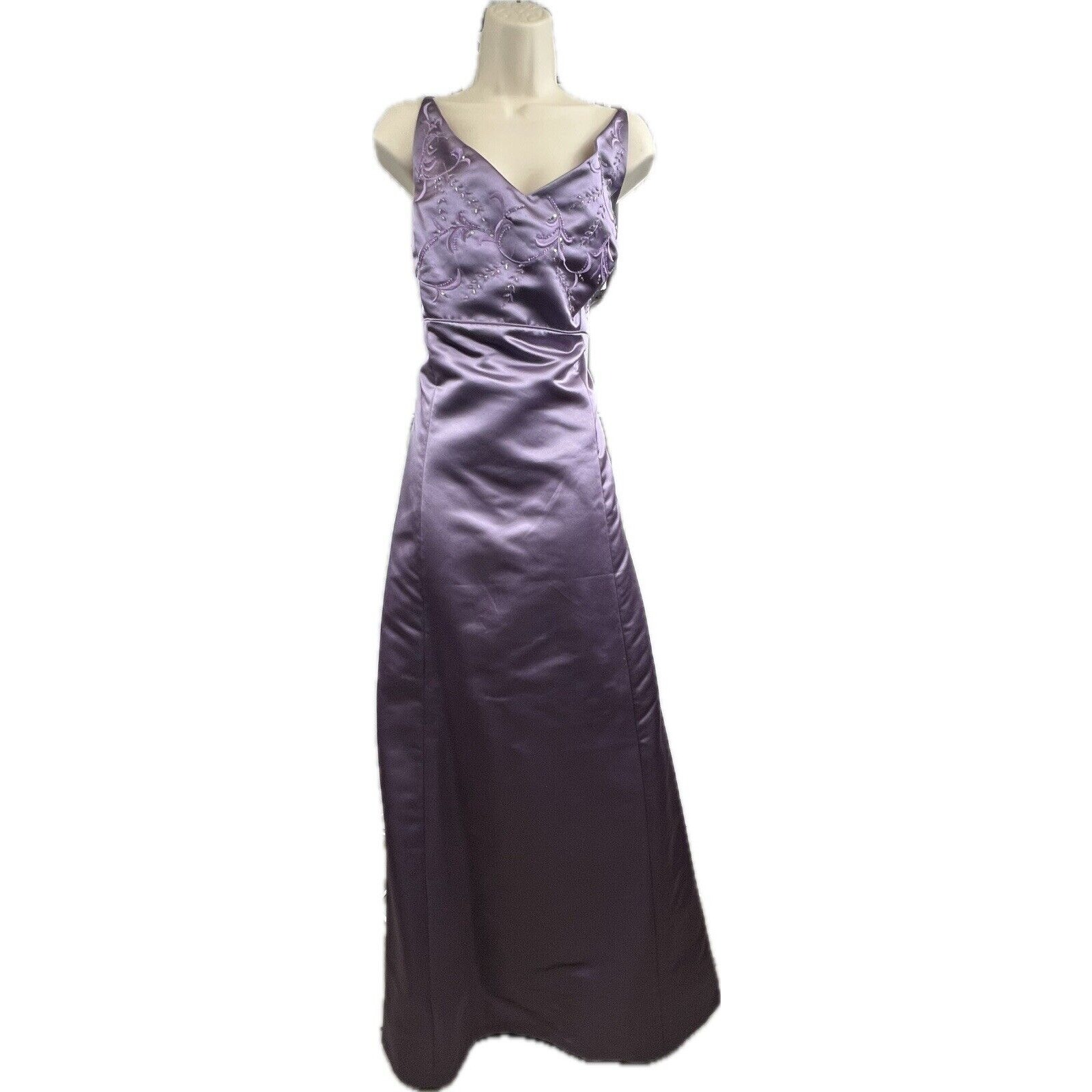 Couture Collection purple long embordered plus size 24 dress