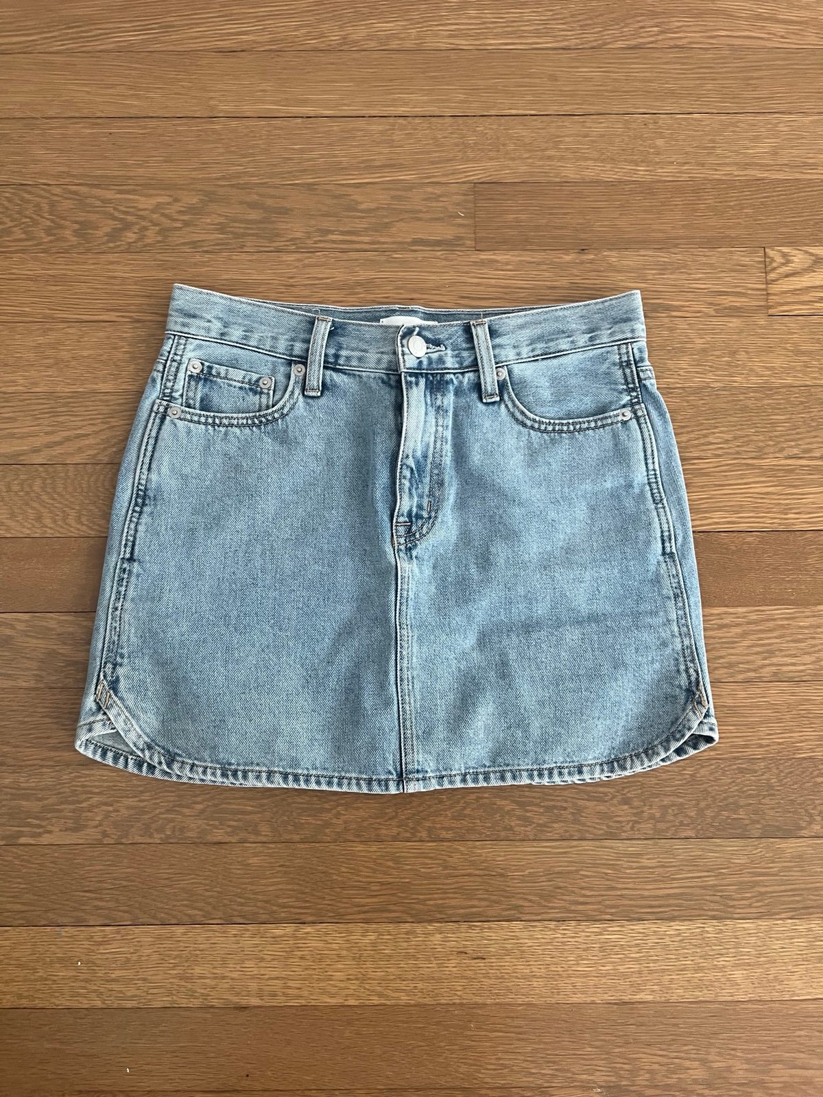 jean mini skirt