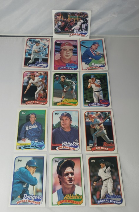 1989 Topps #605A ERR, + 12 Random Cards