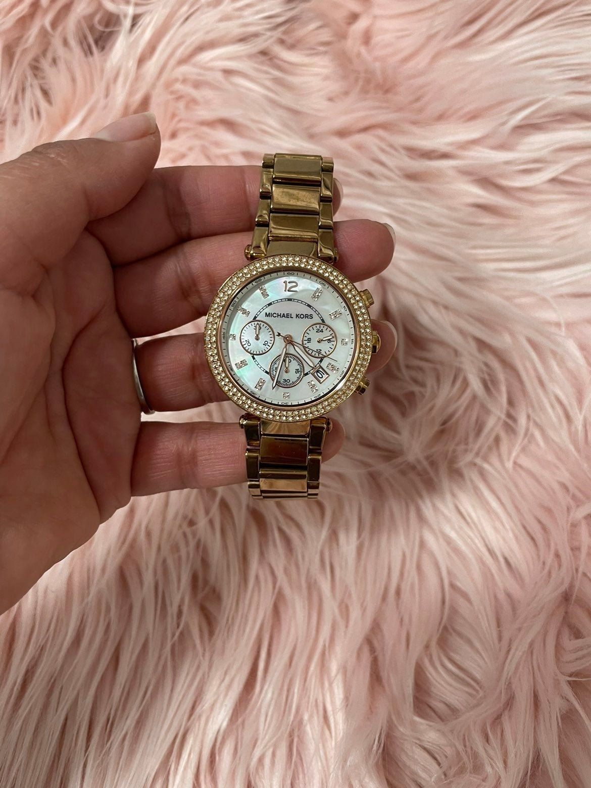michael kors watch pearl face