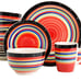 16 Piece Classic Red Stoneware Dinner Set