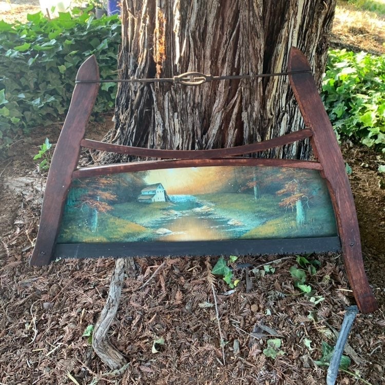 VTG buck bow saw painting