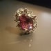 Vintage Raspberry Rhodolite Ring Genuine