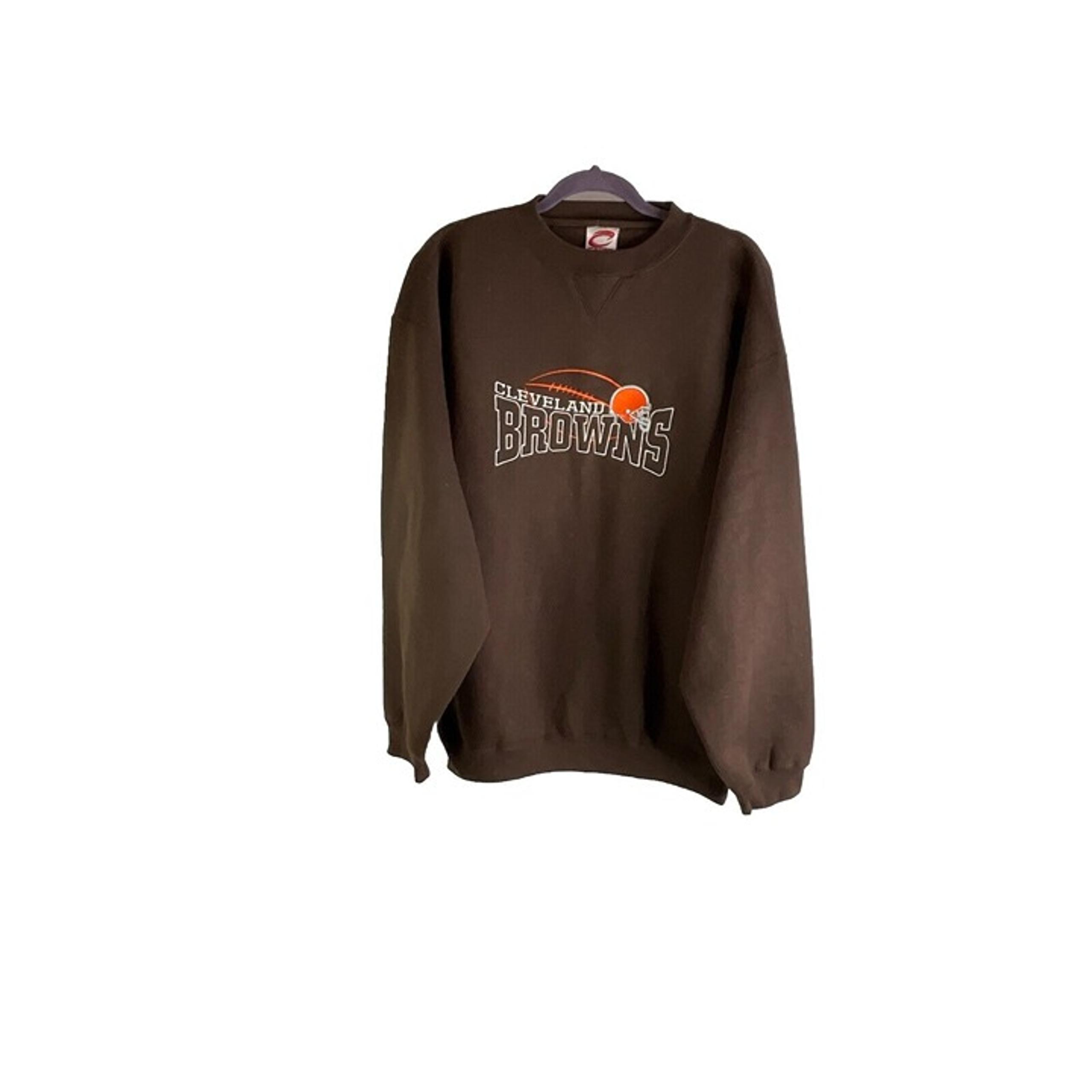 Vintage 90s Mens XL Cleveland Browns Stitched Faded Crewneck Sweatshirt