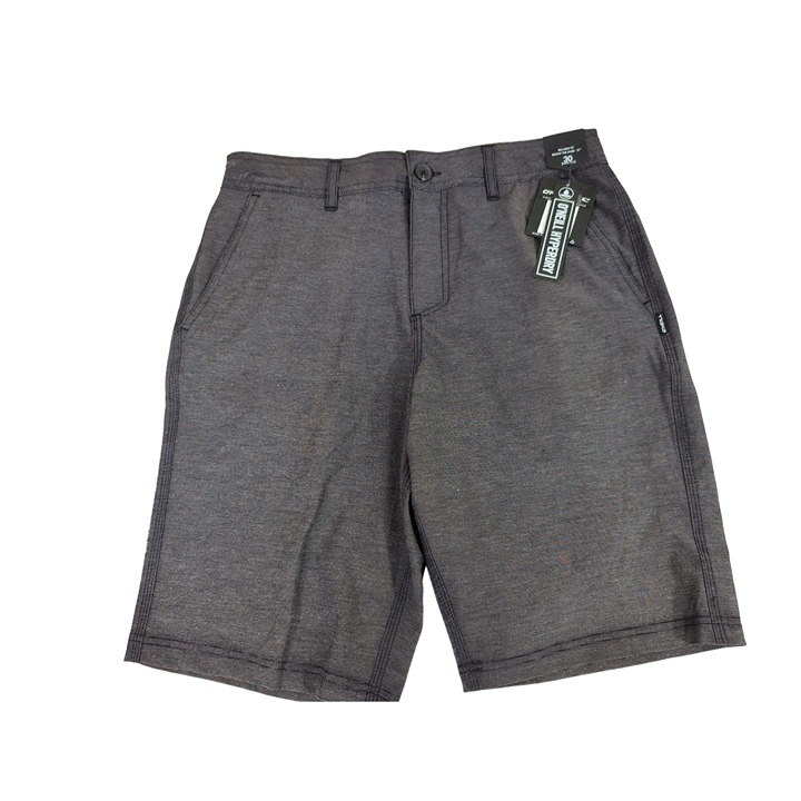 O'Neill Hybrid Board Shorts Mens 30 Black Mini Stripe Relaxed Fit Below Knee