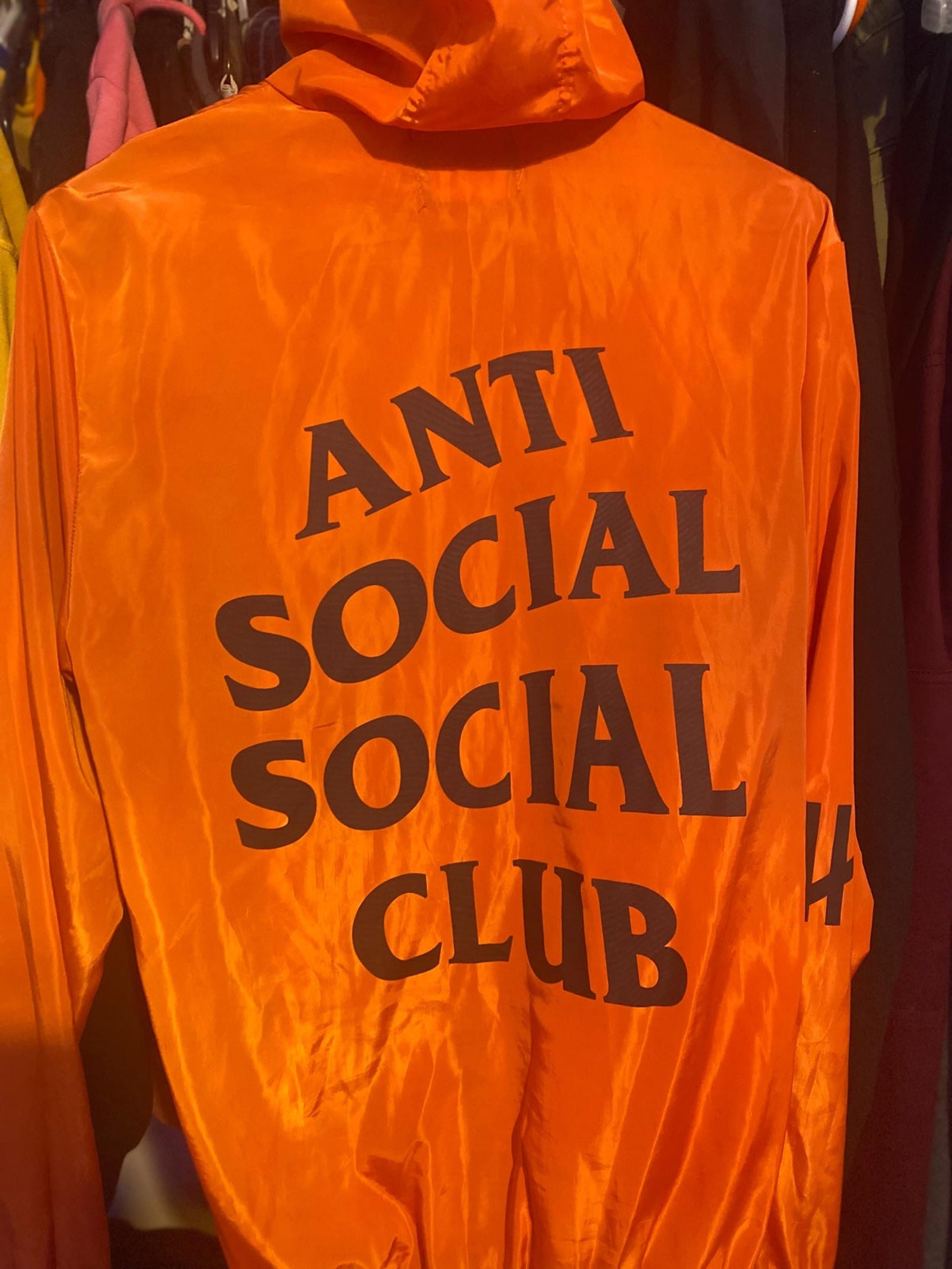 Orange Anti Social Social Club Paranoid Windbreaker
