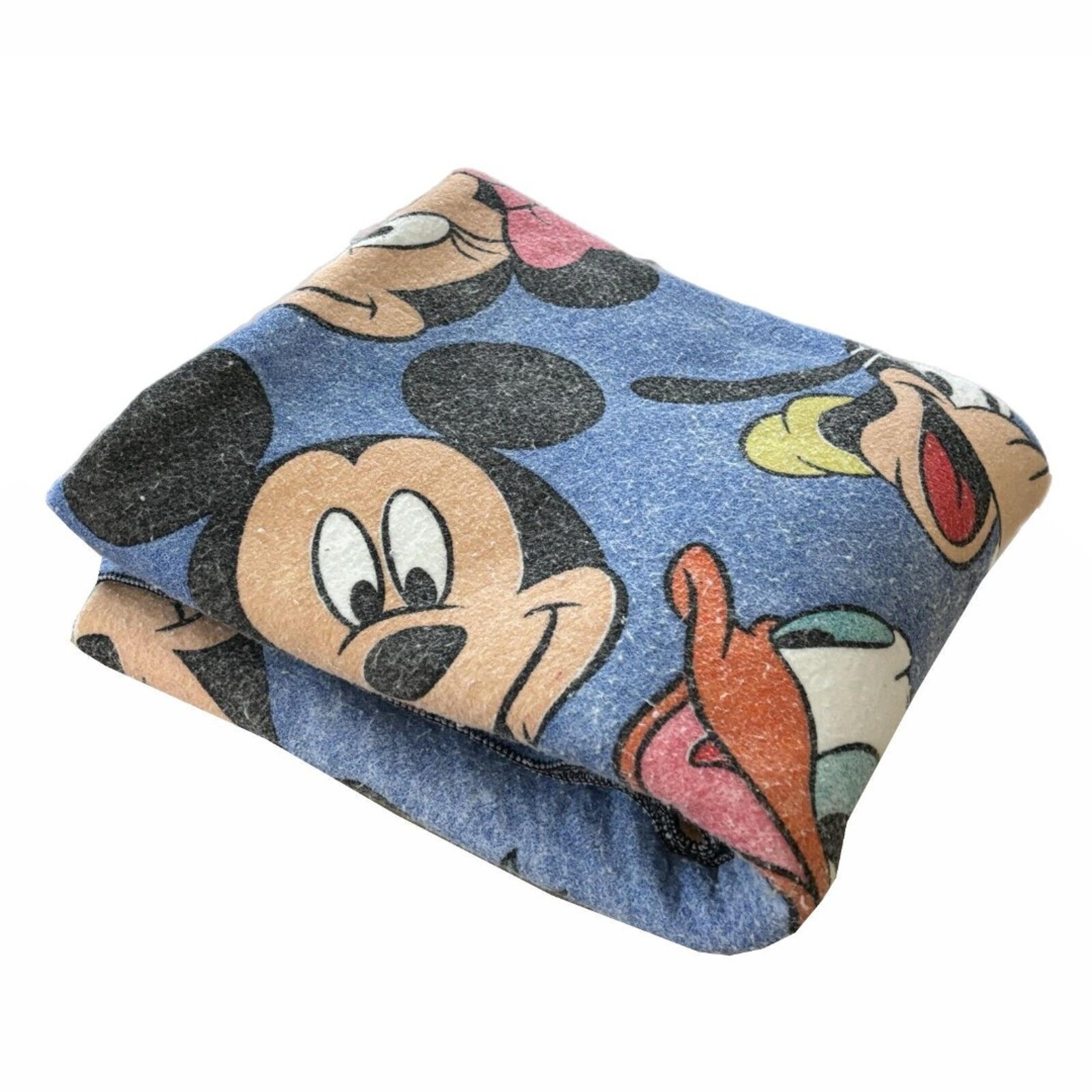 Disney Twin Size Mickey Mouse Blanket Minnie Goofy Donald Duck Throw 67x84
