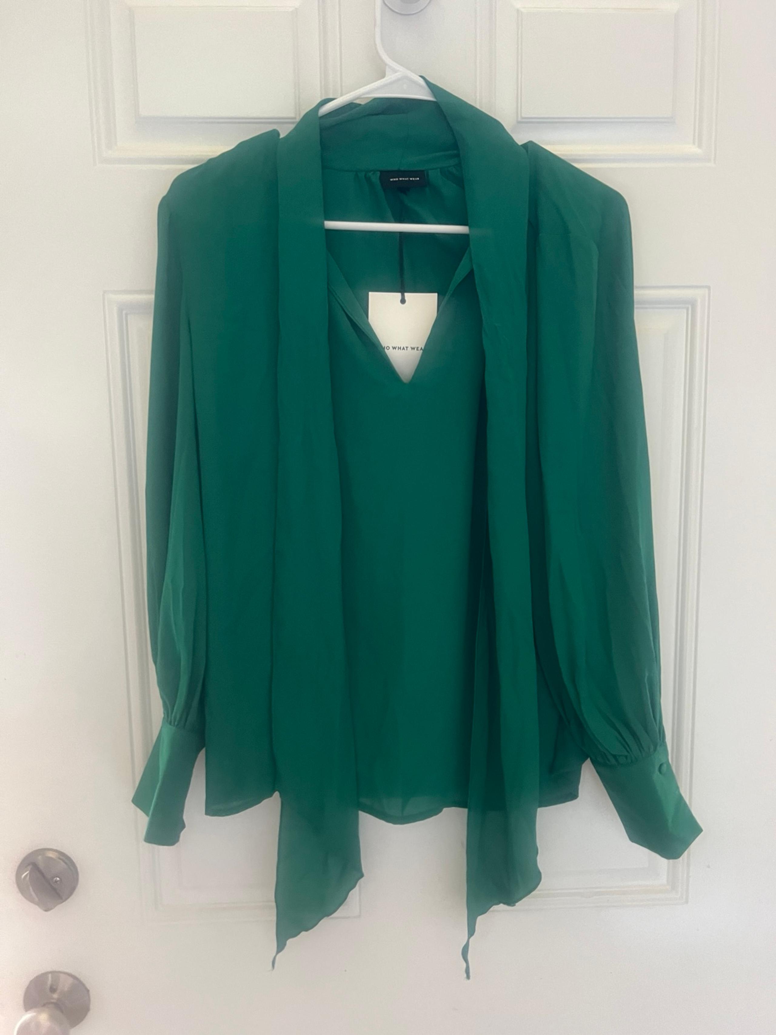 Who What Wear Green Blouse Size Small