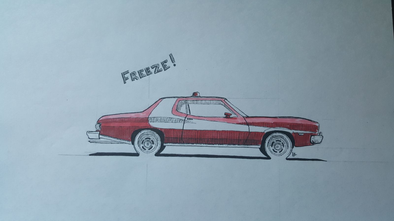 Starsky & Hutch Torino Drawing