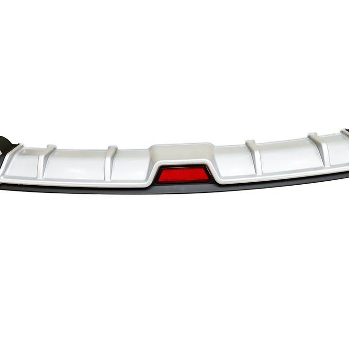 New Universal White Rear Bumper Lip Diffuser Splitter Shark Fin Style Protector