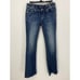 Miss Me Dark Wash Fleur De Lis Embroidered Bling Pockets Bootcut Jeans Size 29L
