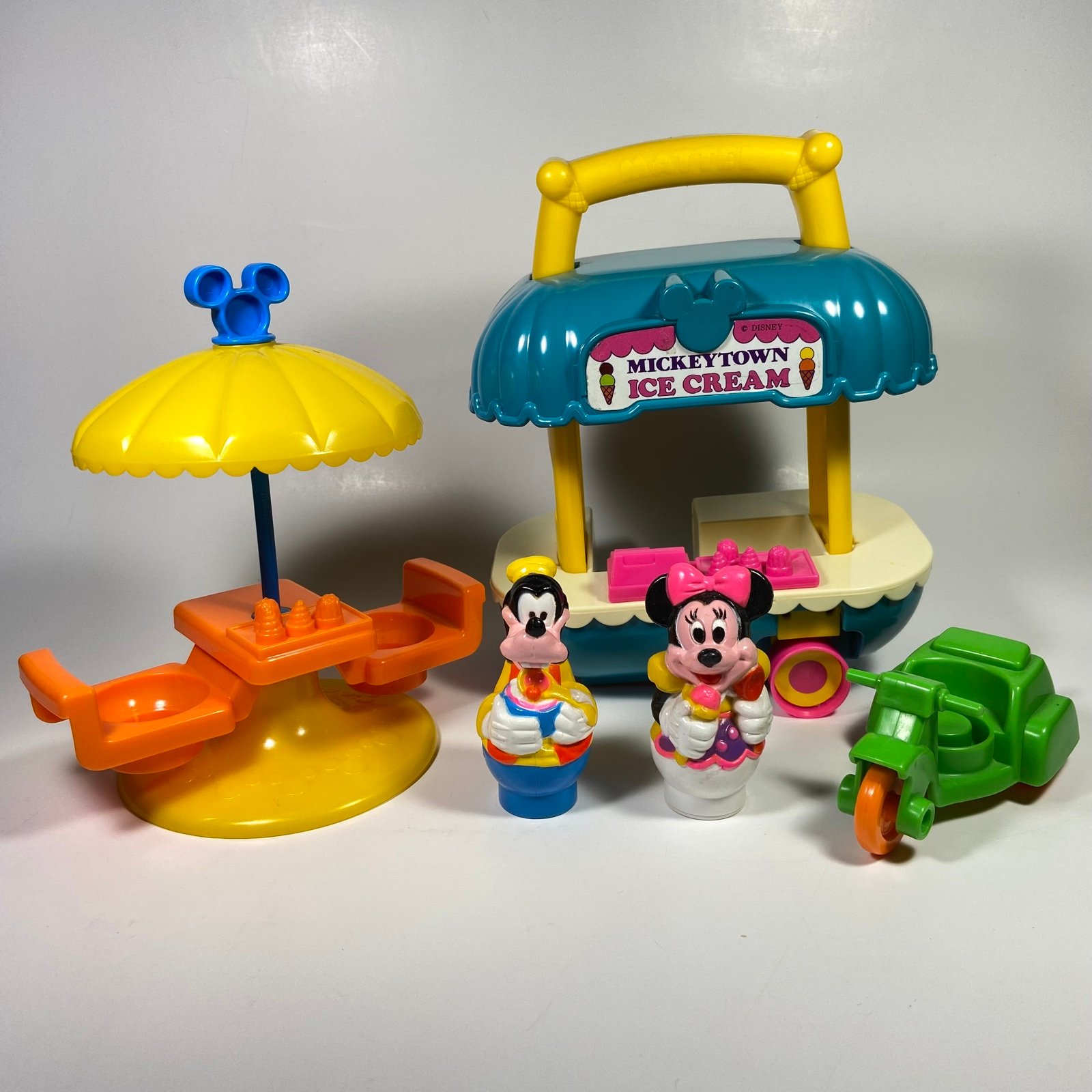 Vintage Mattel Disney Mickeytown Ice Cream Playset - COMPLETE