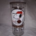 MCM Peanuts Snoopy Baseball Collector Glass 1958 Mid Century Vintage Glove Bat