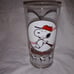 MCM Peanuts Snoopy Baseball Collector Glass 1958 Mid Century Vintage Glove Bat