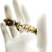 Rhinestone Bracelet Gold Tone Book Chain Link Victorian Revival Faux Pearl 7