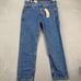 Levis 505 Straight Leg Jeans Mens 33X30 Blue Red Tab 5 Pocket Denim Pants NEW