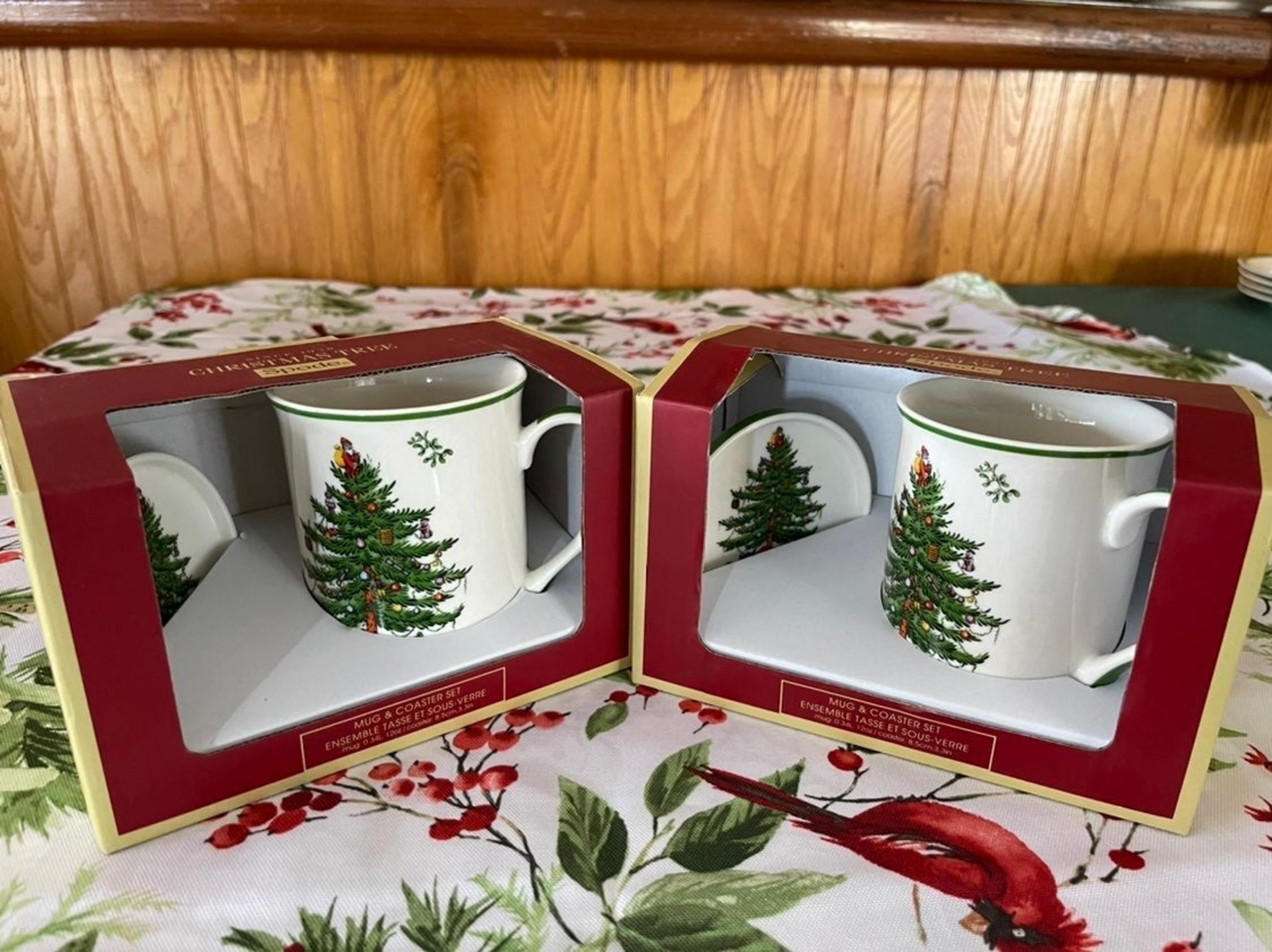 Spode Christmas Tree Mug & Coaster Set
