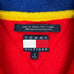 Vintage Tommy Hilfiger Jacket Size Small Red Blue Fleece 1/4 Zip Pullover 90s