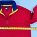 Vintage Tommy Hilfiger Jacket Size Small Red Blue Fleece 1/4 Zip Pullover 90s