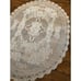 Vintage Oval Lace Tablecloth Ivory Victorian Style 82” x 58”