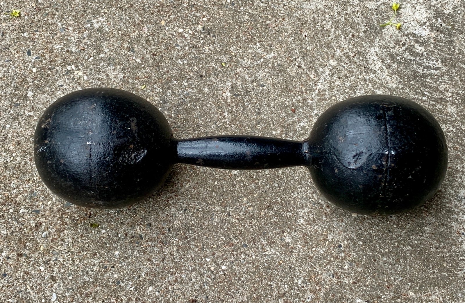 Antique 20 Pound Round Head Dumbell
