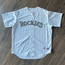 Colorado Rockies Pinstriped Jersey XL
