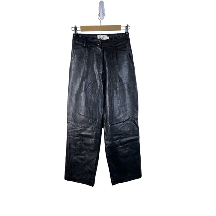 The Frankie Shop Muul Vegan Faux Leather Barrel Pants Biker Grunge Small