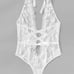 NWT Criss Cross Deep V Teddy Bodysuit in Large!